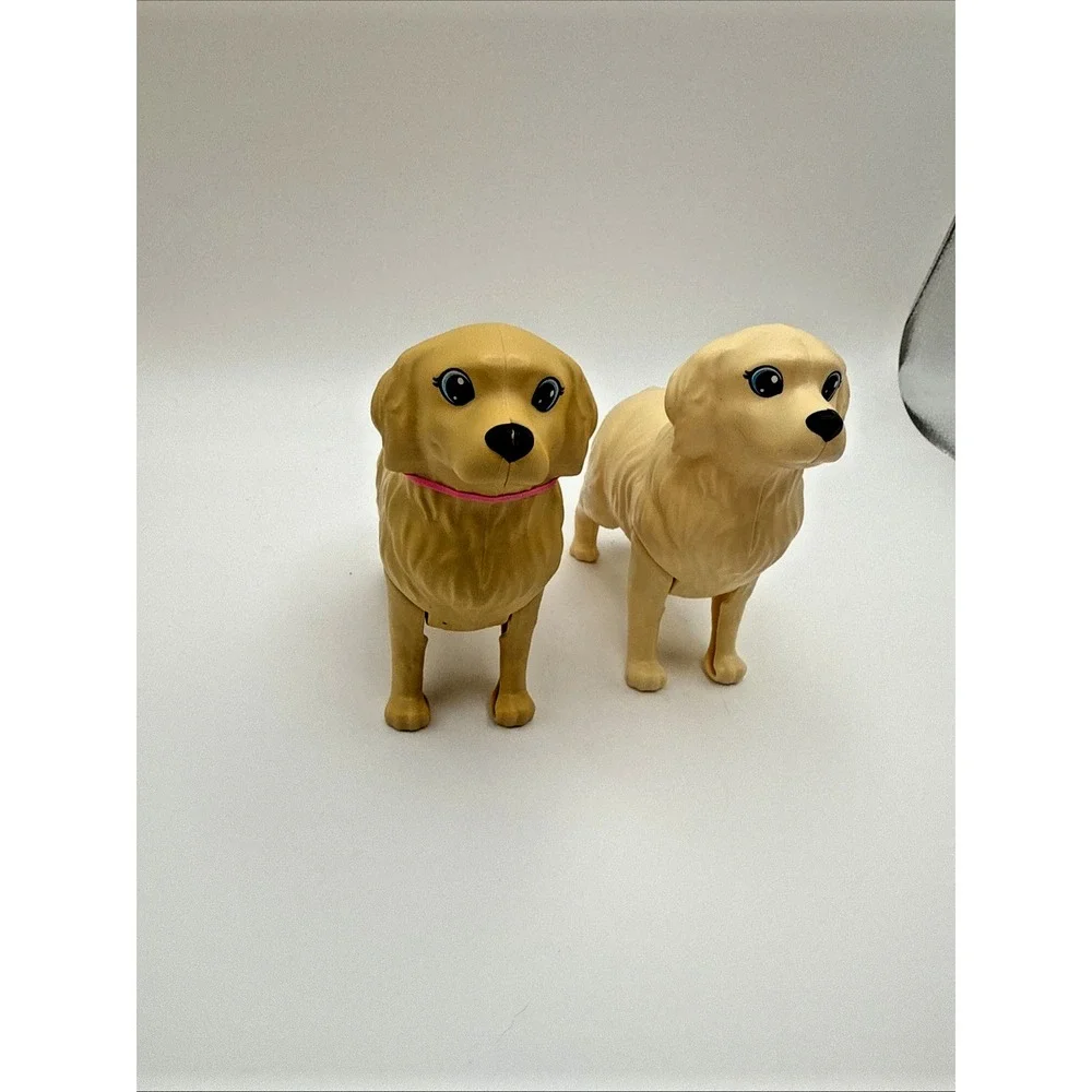 2016 Mattel Barbie Newborn Pups Two Golden Retriever Dog Mom Mother Pregnant Dog
